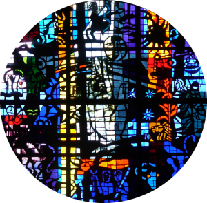 Rosace vitrail de Jean Barillet (1960)